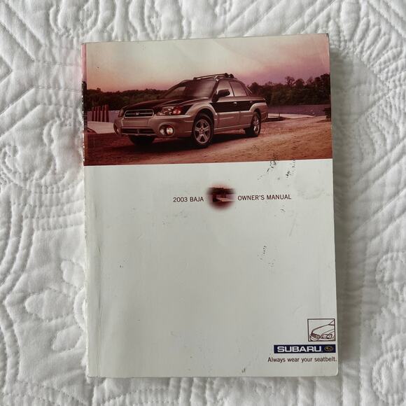 Subaru 2003 Legacy Baja Owners Manual and Case Maintenance Book - Picture 5 of 8